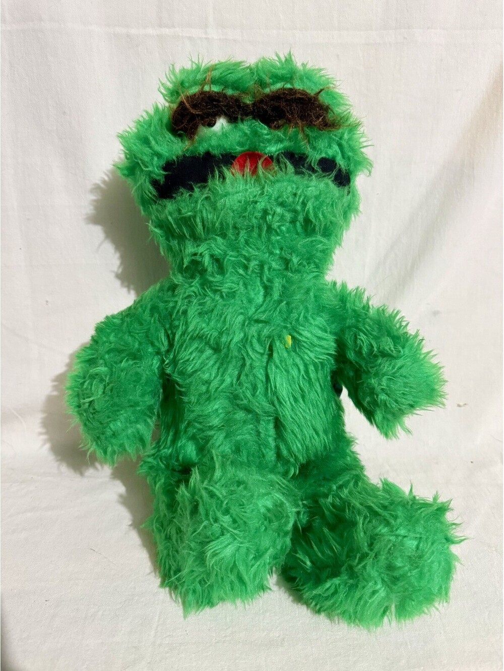 Vintage 70s Knickerbocker Sesame Street Oscar the Grouch Plush Ganz- 14”
